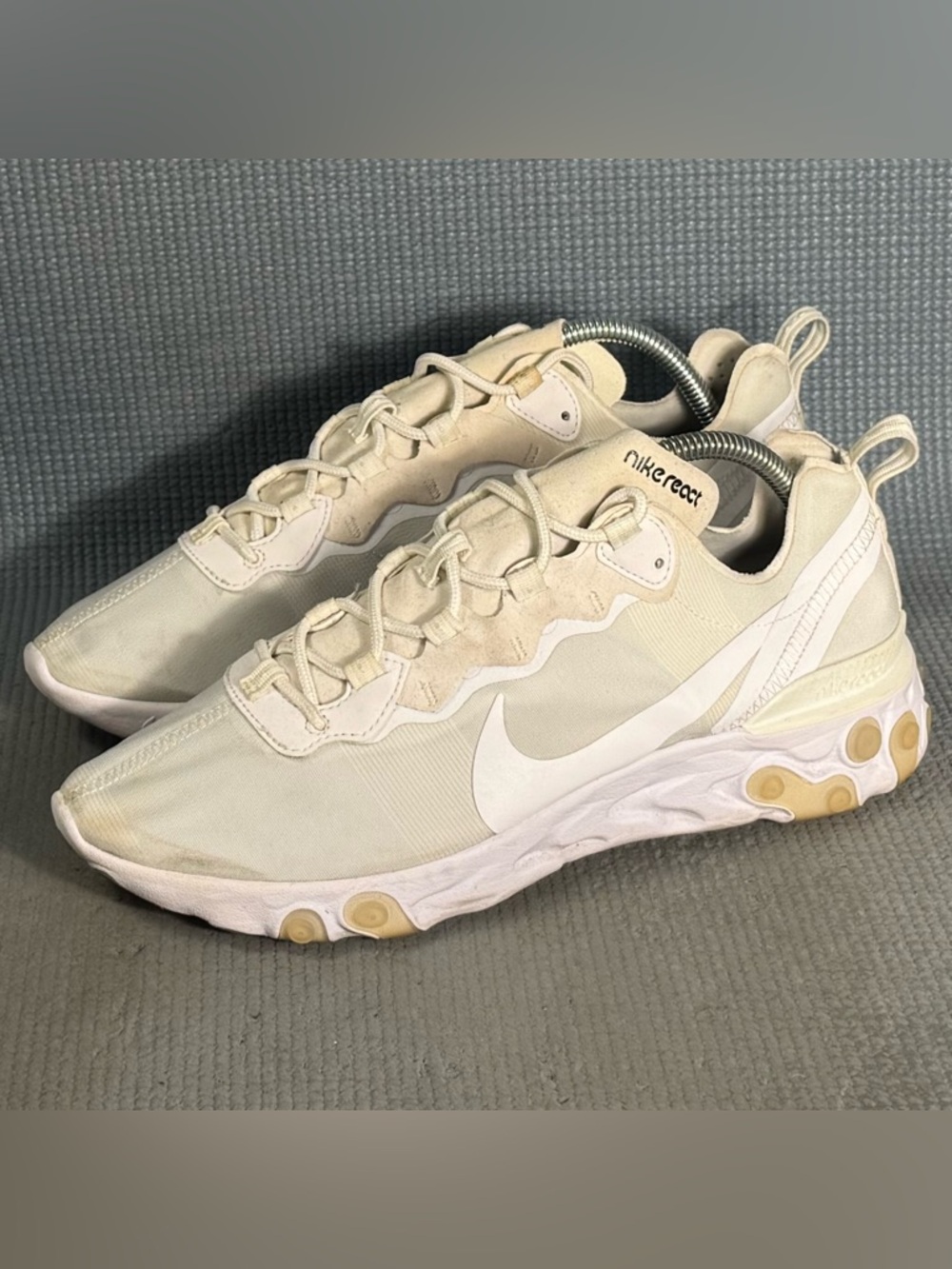 Nike React Element 55 White Women's Athletic Shoes CJ1497-991 Size 11
